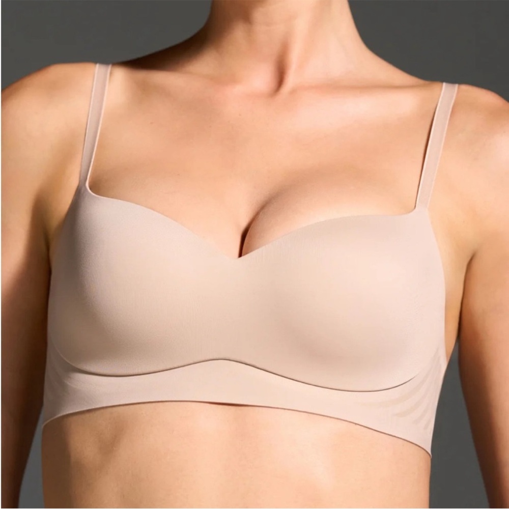Eby All Day Balconette Bra Nude Size XL Bralette NWT Seamless Wireless Push Up